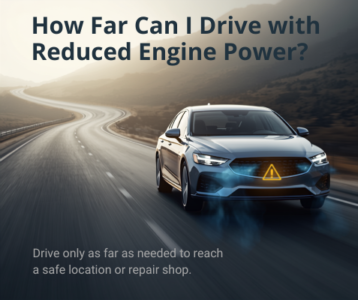 how far can i drive with reduced engine power
