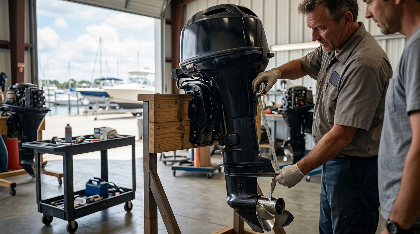 how do you measure outboard motor shaft length
