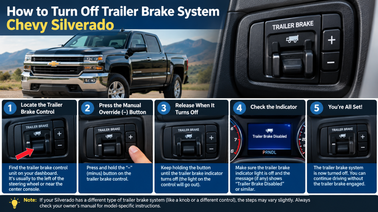 How to Turn Off Trailer Brake System Chevy Silverado